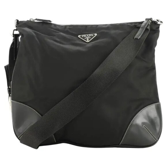 PRADA TESSUTO LIGHT NERO BLACK CROSSBODY BAG WITH DUSTBAG CARDS OF AUTHENTICITY - Picture 1 of 16